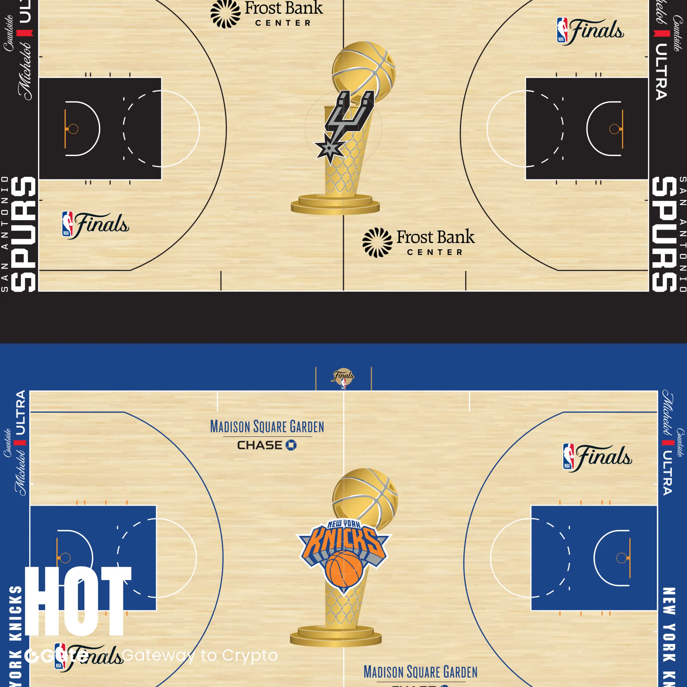 Gate 预测市场热门事件:马刺与尼克斯谁将获得今年 NBA 总冠军?
