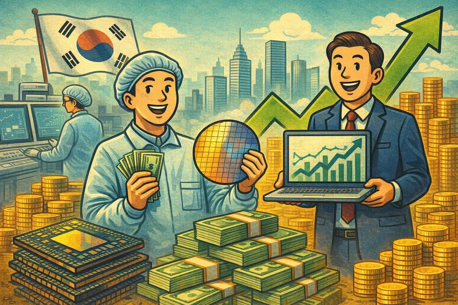 韓國芯片工人獎金