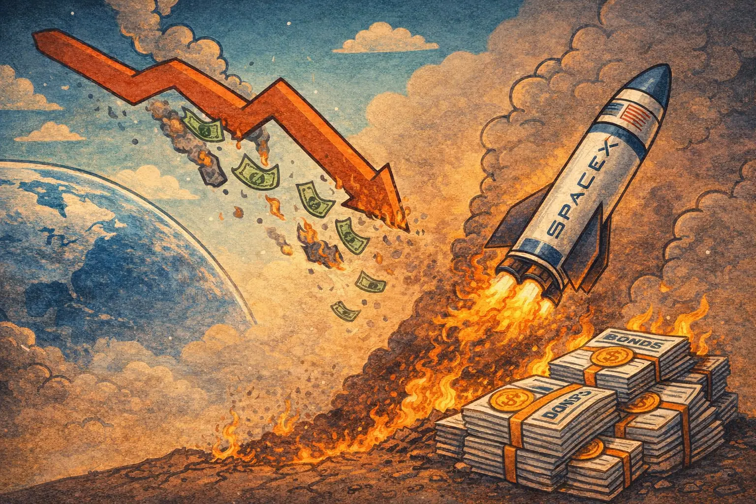 SpaceX市值蒸發8000億美元