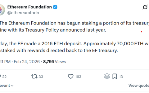 以太坊基金会开始质押ETH，客户端多样性问题仍未消除