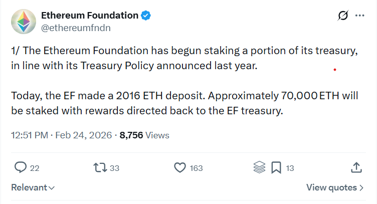 以太坊基金会开始质押ETH，客户端多样性问题仍未消除