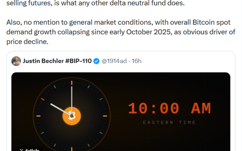 分析师驳斥Jane Street“上午10点抛盘”说法，称比特币（BTC）不易被操控
