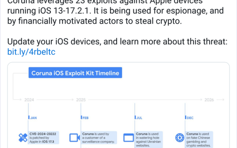 警惕！谷歌发现针对iPhone的漏洞攻击，专门窃取加密货币