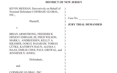 Coinbase高管面临新诉讼，要求赔偿损失及追缴内部人员利润