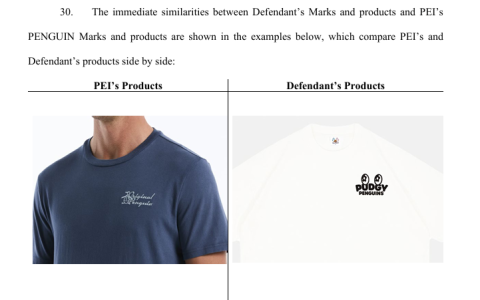 Pudgy Penguins被指控侵犯Original Penguin商标