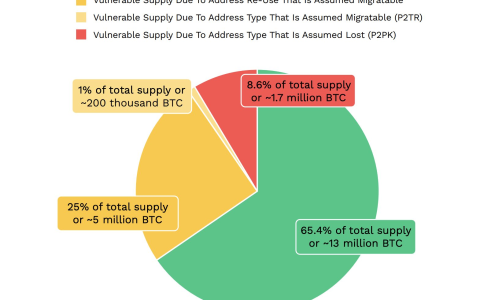 方舟投资（Ark Invest）认为三分之一的比特币（BTC）供应面临量子威胁风险