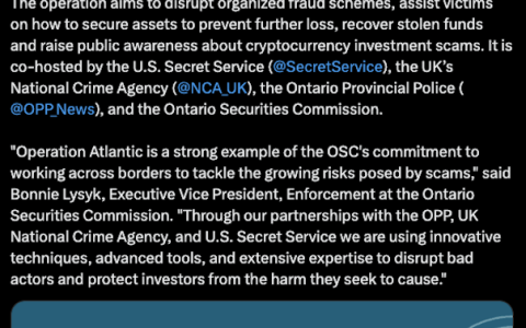 美国、英国和加拿大启动联合行动打击加密货币欺诈