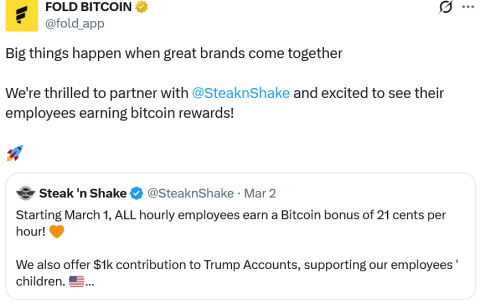 Fold第四季度营收上升，CEO称比特币（BTC）奖励有望超越航空里程