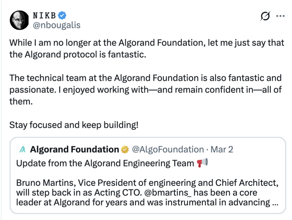 因宏观不确定性因素，Algorand基金会裁员25%