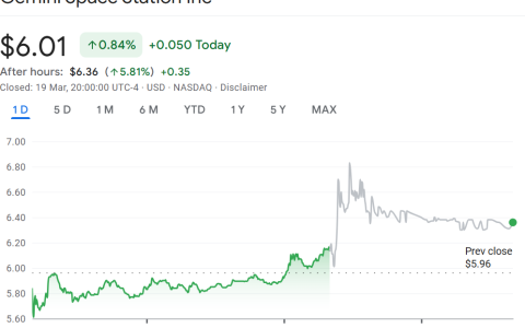 Gemini盘后股价上涨6%，第四季度收益亮眼