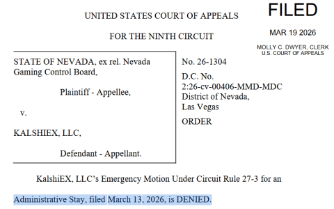 上诉法院驳回 Kalshi 阻止内华达州禁令的请求