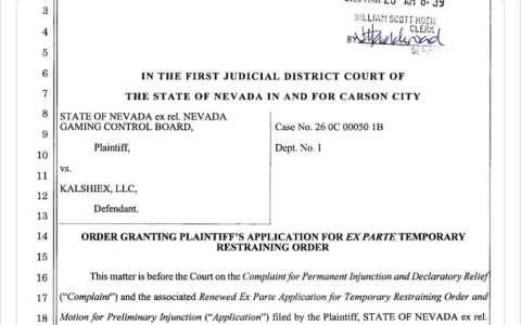 内华达州法官暂时禁止Kalshi在该州运营