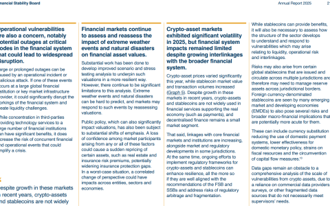 FSB在年度报告中指出，美元稳定币对新兴市场构成更大风险