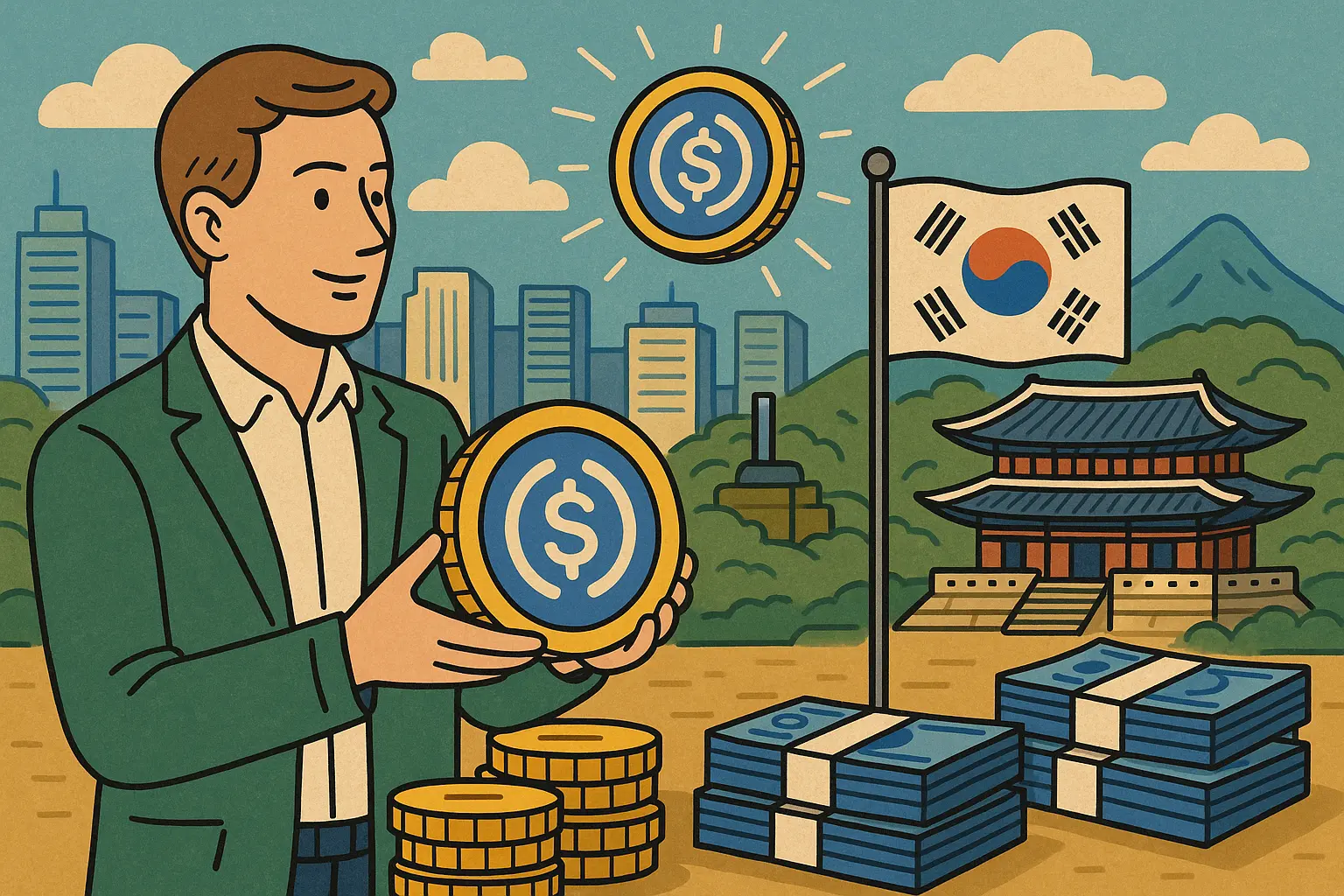 Circle 增发 7.5 亿 USDC,访韩推动韩元稳定币机构化