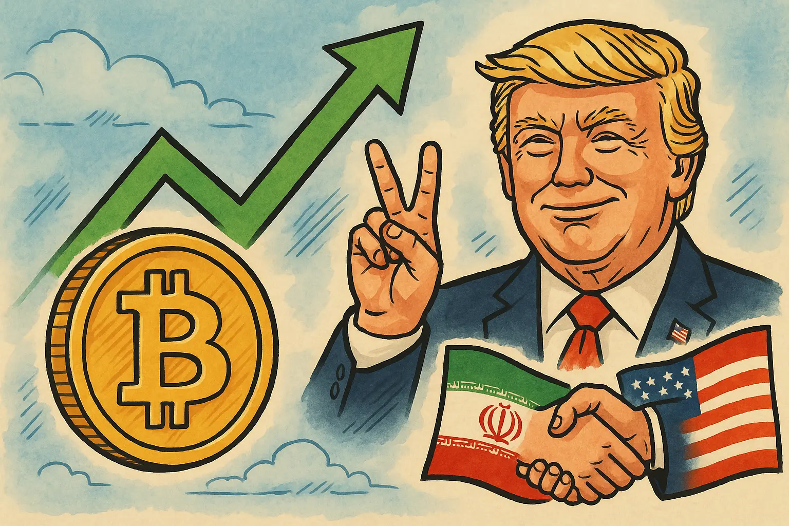 比特币今日为何上涨？特朗普称伊朗求和，风险资产全面走高