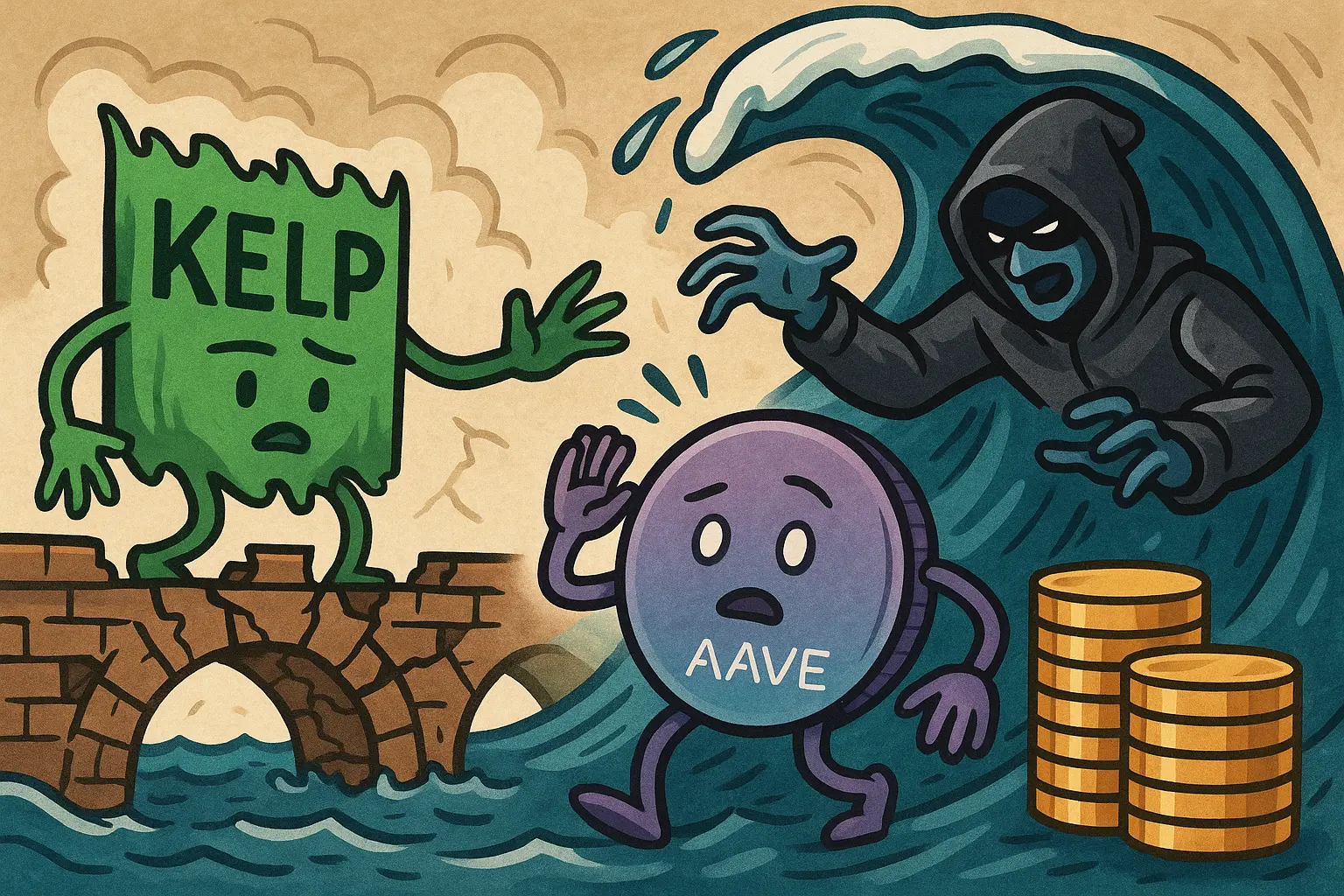 Kelp 桥接受黑客攻击波及 Aave，TVL 暴跌，坏账浮现 1.96 亿