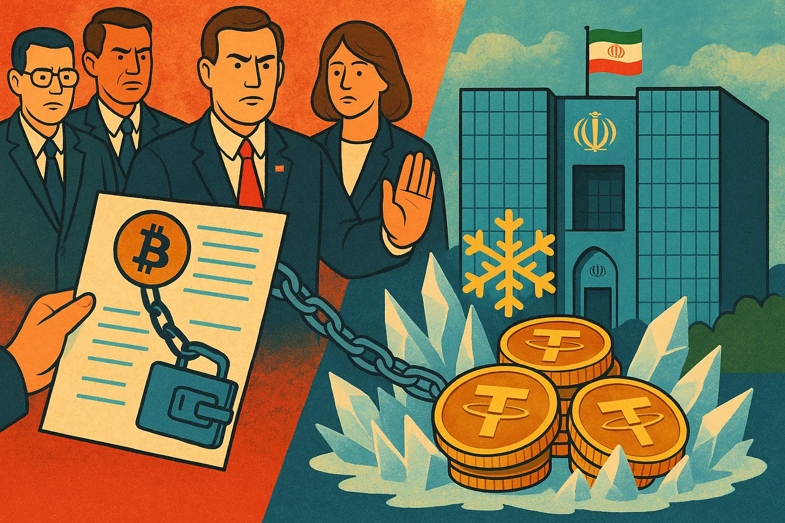 OFAC 制裁伊朗央行加密地址，Tether 配合冻结 3.44 亿 USDT