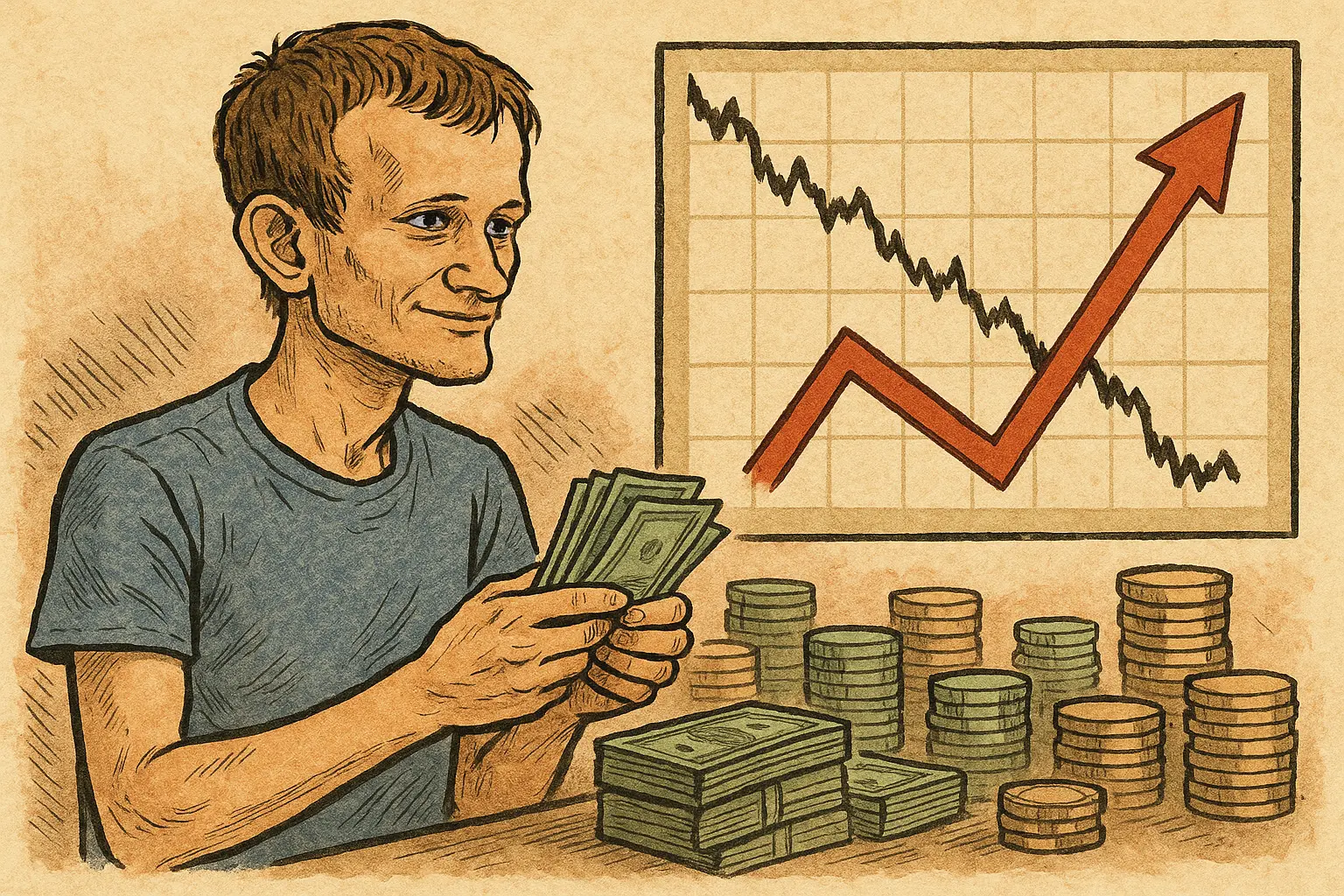 Vitalik Buterin：44万美金对 Polymarket 合约进行反向押注，回报率 16%