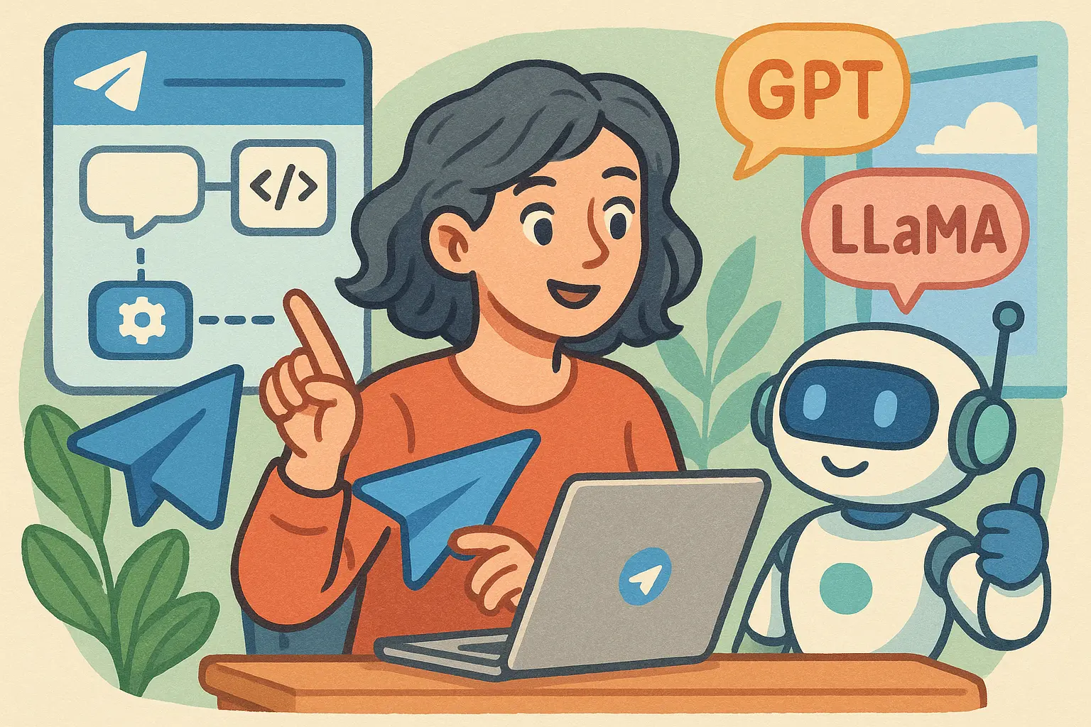 Telegram 推出无需代码 AI 机器人工具，支持 GPT 和 Llama 模型