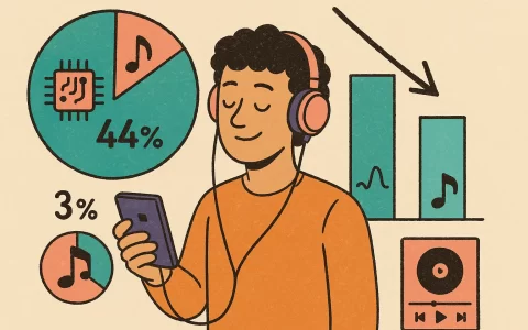 Deezer 披露 AI 音樂占新上传 44%，但真实播放仅约 3%