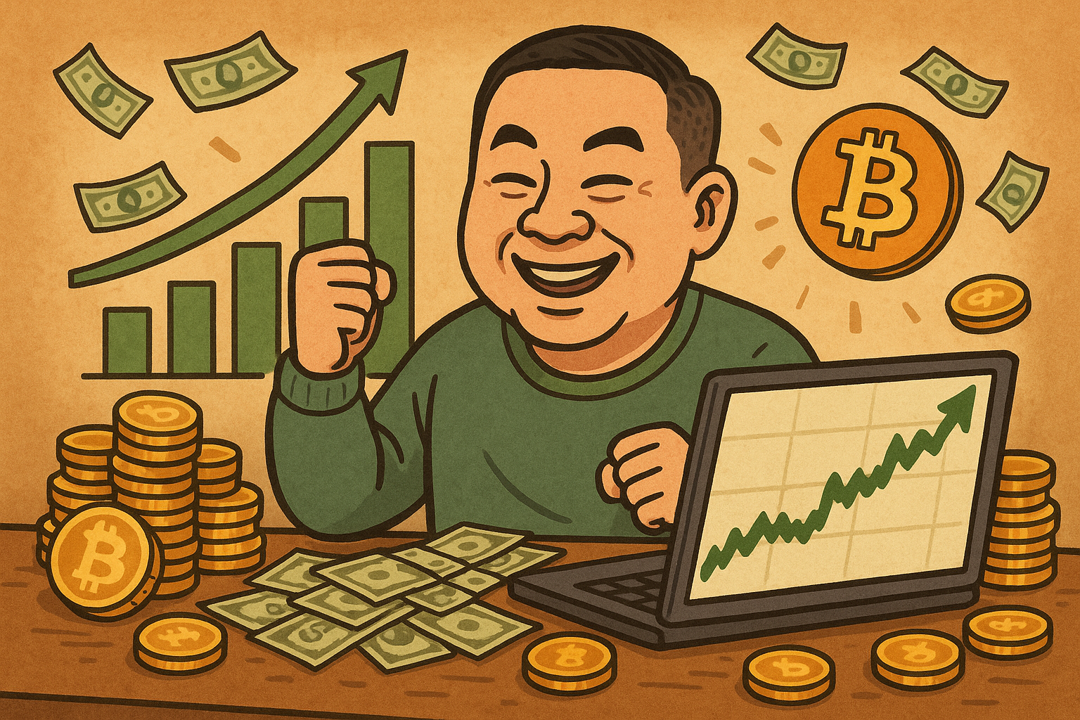 黄立成 BTC 多单浮盈逾 270 万美元，近一周盈利达 426 万