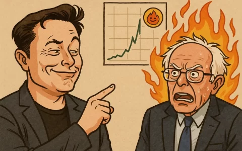 马斯克发文嘲讽 Bernie Sanders，触发 BURNIE 代币短暂拉升逾 100%