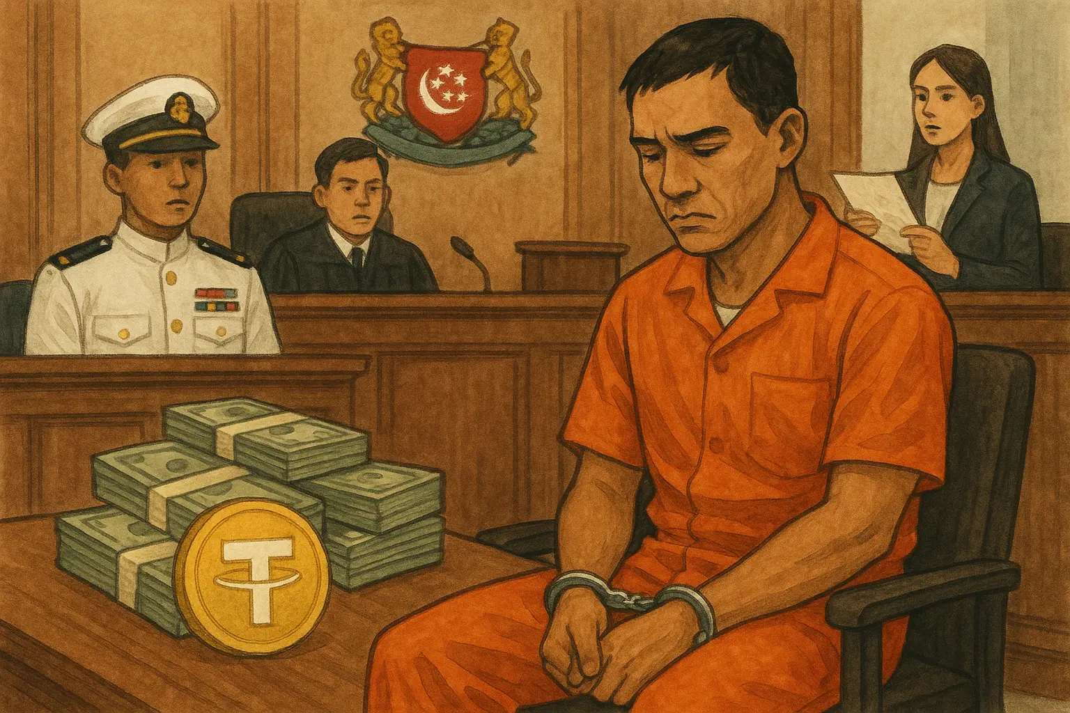 新加坡前海军上尉盗取 170 万 USDT，判处 6 年 10 个月