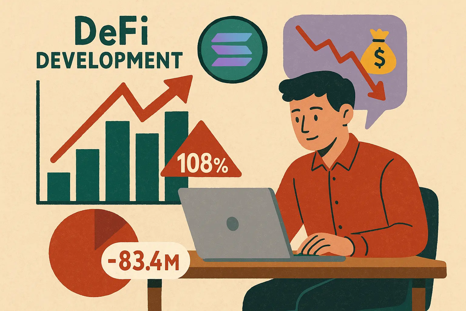 DeFi 开发 每股 SOL 年增 108%,Q1 净亏损 8340 万美元