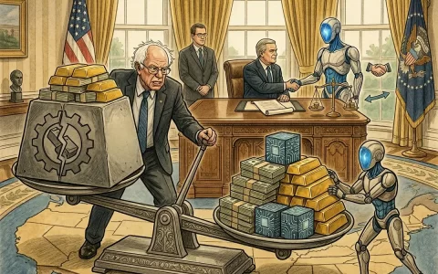 白宫与 AI 公司谈判自愿让渡股权，Sanders 另提强制征收 50%