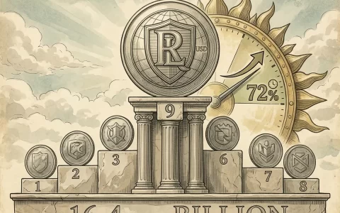 RLUSD 市值 16.4 亿美元跃升全球第九，24 小时交易量增逾 72%