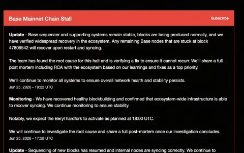 Base 网络遭遇两小时中断，无效区块引发共识失败